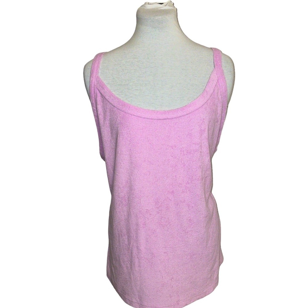 Ava & Viv Pink Terry Cloth Tank Top 1X